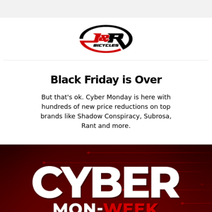 Missed the Black Friday deals? That's ok. Cyber Monday is here.