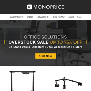 Up to 73% OFF Office Overstock SALE | Sit-Stand Desks and More