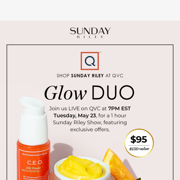 Join Us LIVE on QVC at 7pm EST Today!