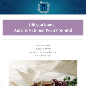 TRT: Happy National Poetry Month!