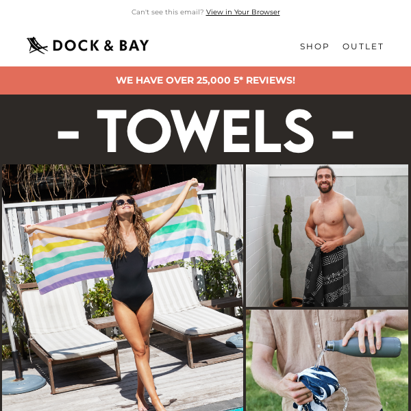 Up to 60% off TOWELS