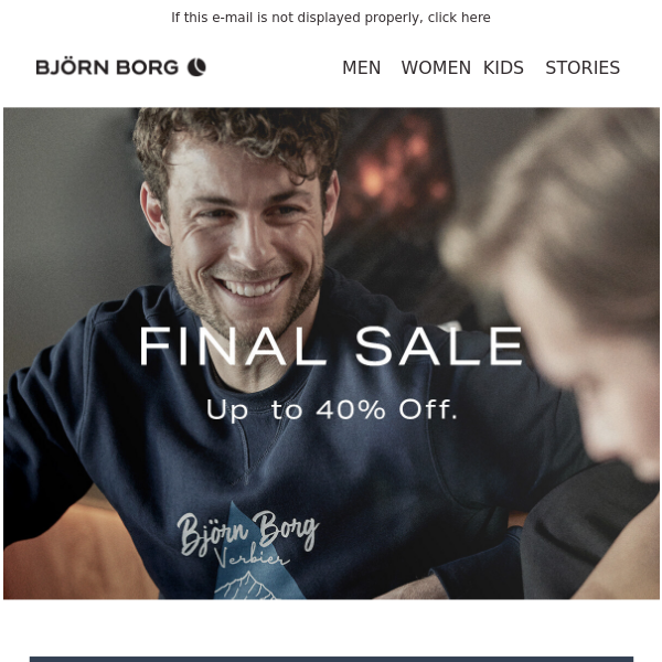 Hurry! ONLY FEW HOURS LEFT | Up to 40% OFF - Björn Borg