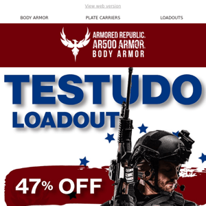 SAVE 47% On Your Testudo Loadout...