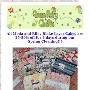 HELP US make room with 35-50% off all Layer Cakes during Spring Cleaning!