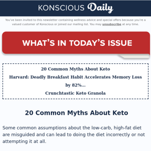 20 Common Myths About Keto