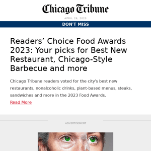 Readers’ Choice Food Awards 2023: Your winners for Best New Restaurant, Chicago-Style Barbecue and more