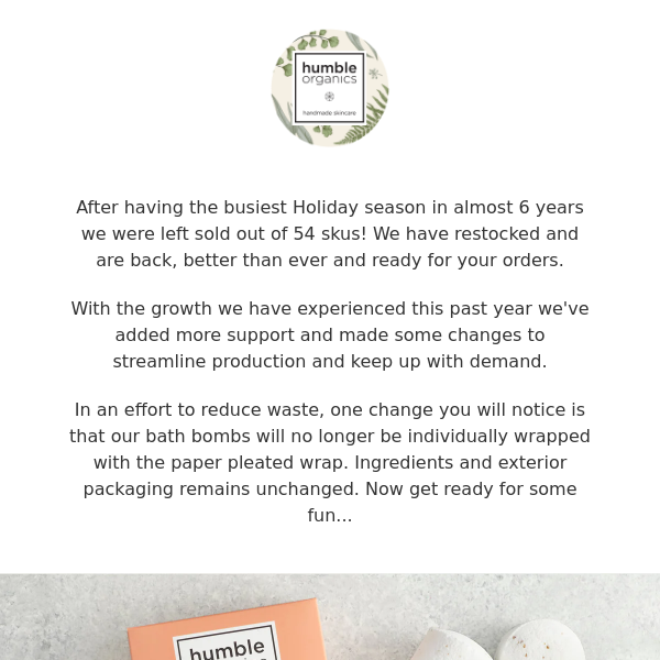 New Year, New Humble Organics