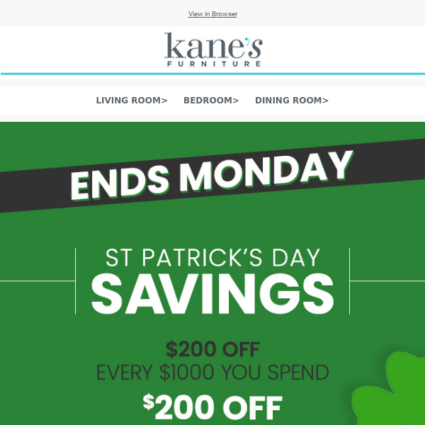 St. Patrick's Day savings end soon!⌛