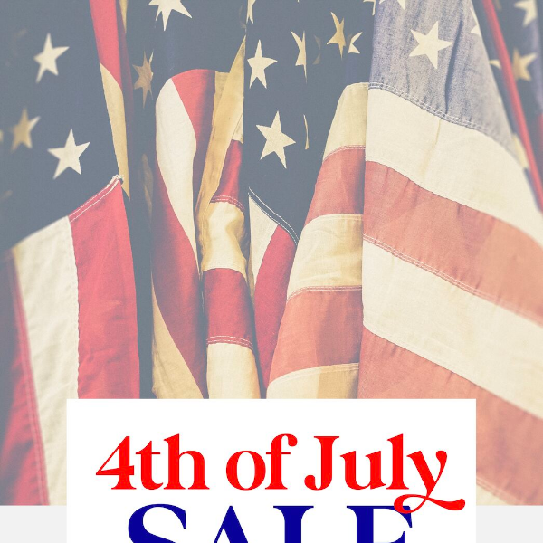 Up to 40% off for the 4th! 🇺🇸