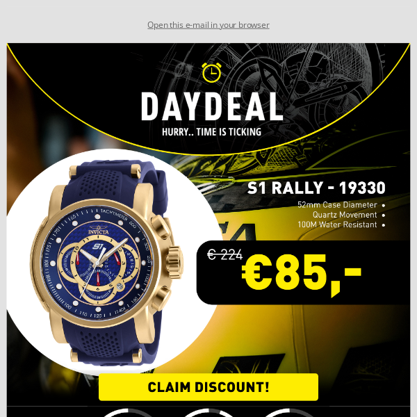 Today's Day Deal: Invicta Track Days! Race inspired watches!