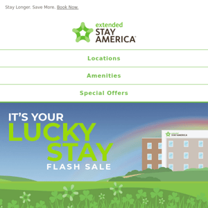 Flash Sale: It's your lucky STAY!