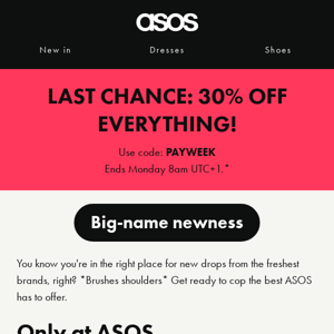 Last chance: 30% off everything ⭐