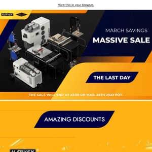 The Last Day Of March Savings Massive Sale! Don't Miss Out!