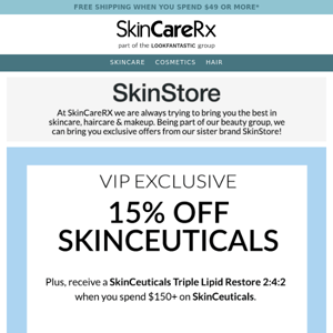 Good News! SkinCeuticals is 15% Off at SkinStore