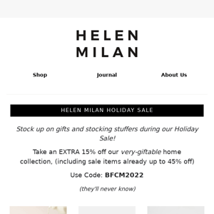 Shop Stocking Stuffers at Helen Milan 🎅