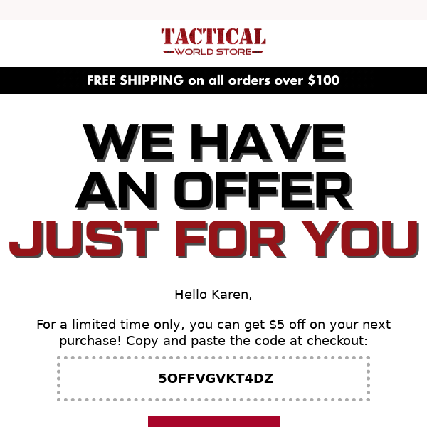 Re: Looking for affordable and durable tactical products?