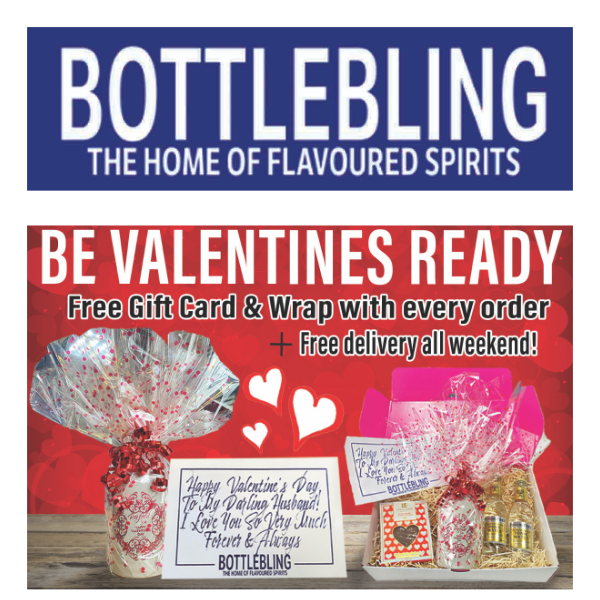FREE gift wrap and FREE gift card with every Valentines order!