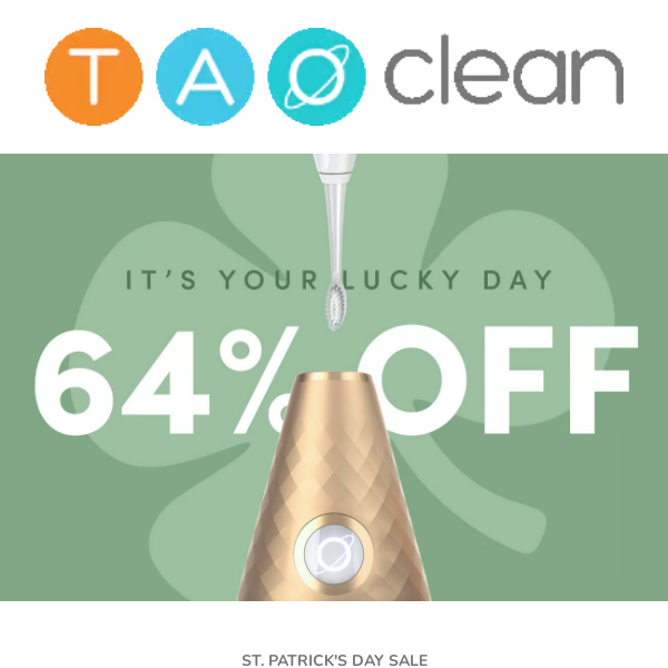 64% Off Makes Today Your Lucky Day 🍀