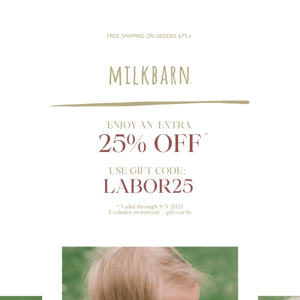 Enjoy an Extra 25% Off This Labor Day!