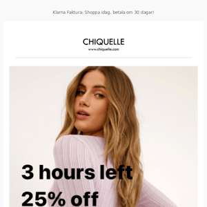 3 HOURS LEFT: 25% OFF EVERYTHING 💜