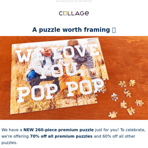 You scored 70% off NEW premium puzzles 😉
