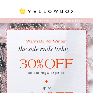 Winter Sale Last Day: 30% off + UP TO 70% off select styles