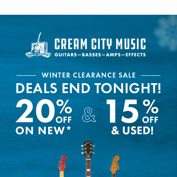 Our Winter Clearance Sale ENDS Tonight!