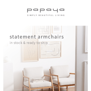 Statement armchairs: In-stock now