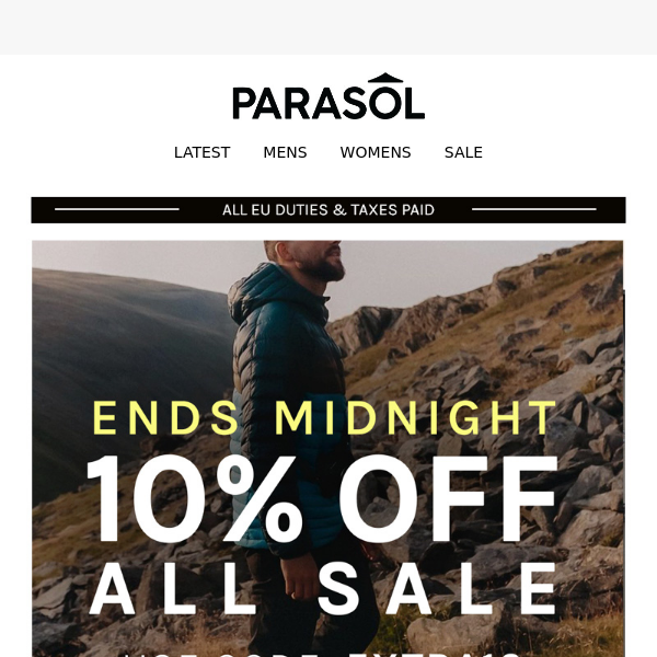Ends Midnight - Extra 10% Off Sale