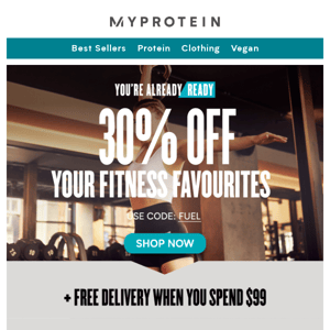 Stay Fit & Save: 30% off fitness favourites 💪
