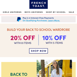 Last Day! Build Your Back To School Wardrobe