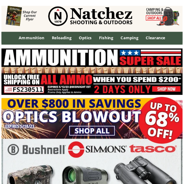 🧨 Optics Blowout Sale With Over $800 in Savings! 🧨