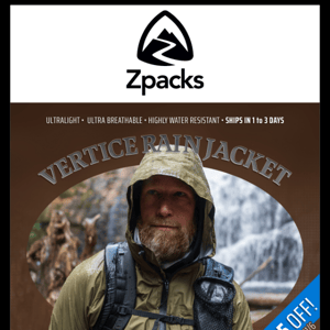 $25 Off Any Vertice Rain Jacket!