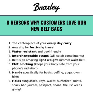 8 reasons why our customers love their Belt Bags