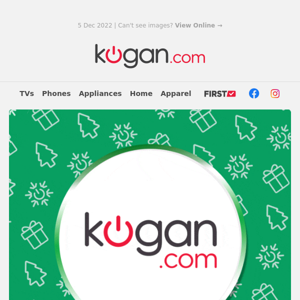 🎅 Kogan Christmas Sale on Now with FREE SHIPPING on a HUGE Range of Gifts^