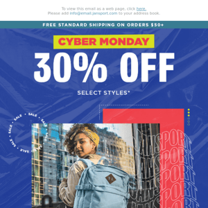 Live! 30% Off | Cyber Monday