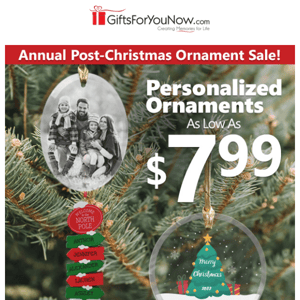 Hurry, Today is The Last Day For $7.99 Ornaments!