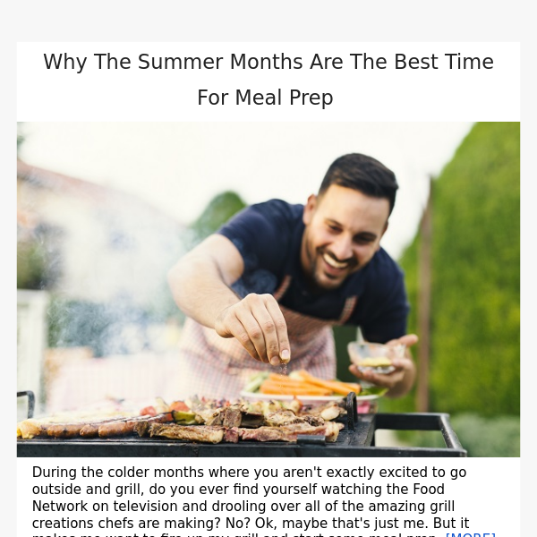 Why Summer Is The Best Time For Meal Prep