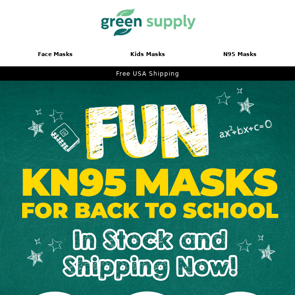 😷🆙KN95 Masks for Back to School - Fun Prints!