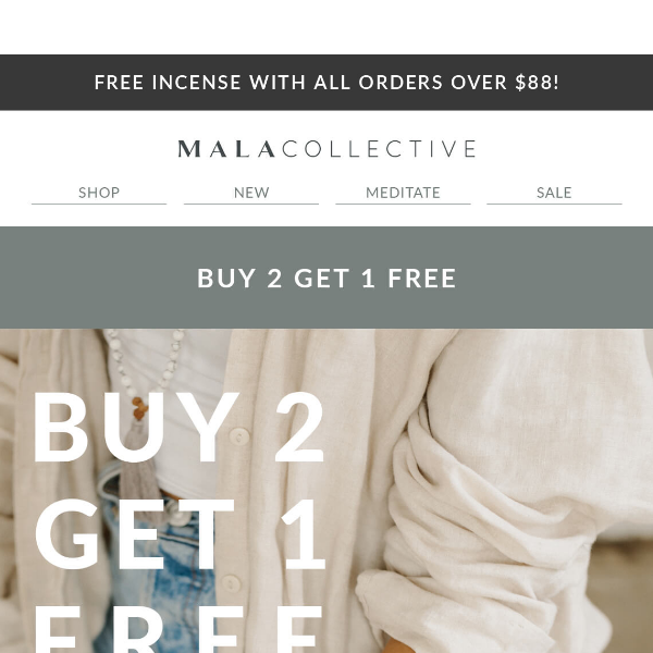 Buy 2 get 1 FREE Sitewide!