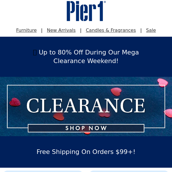 Up to 80% Off: Mega Clearance Weekend. Don't Miss Out!