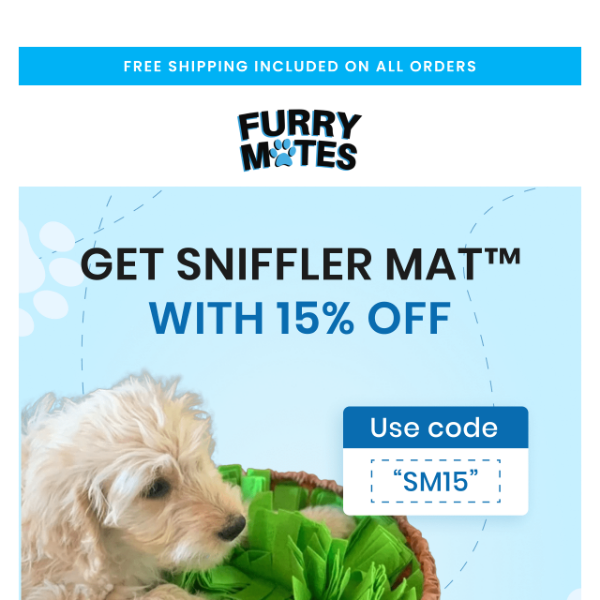 Sniff, scratch & forage for treats with The Sniffler Mat!