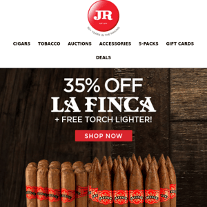 ❯❯❯ Hold onto your seat: 35% off La Finca + free lighter
