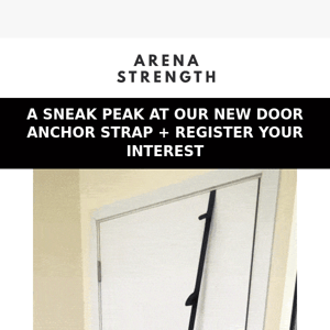 👀 Sneak peak at the door anchor strap...