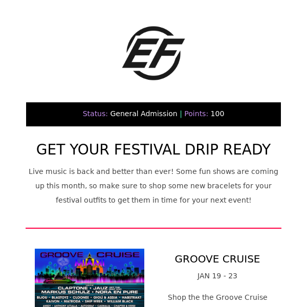 Groove Cruise + more are coming up!