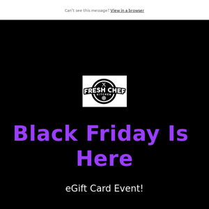 Black Friday eGift Card