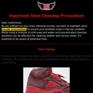 NuLife Kicks: Important Shoe Cleaning Precautions To Consider