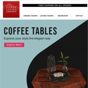 One-of-a-kind Coffee Tables | Enjoy 10% OFF