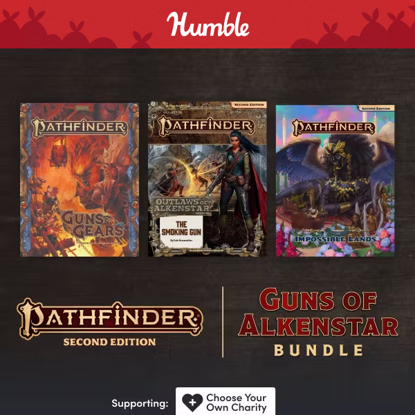 Get a physical edition of Pathfinder: Guns & Gears, VTT adventures & more!