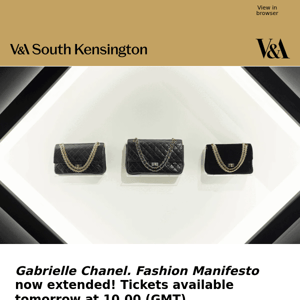 Just announced: Gabrielle Chanel. Fashion Manifesto extension!